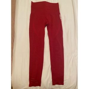 Red Gymshark energy seamless leggings